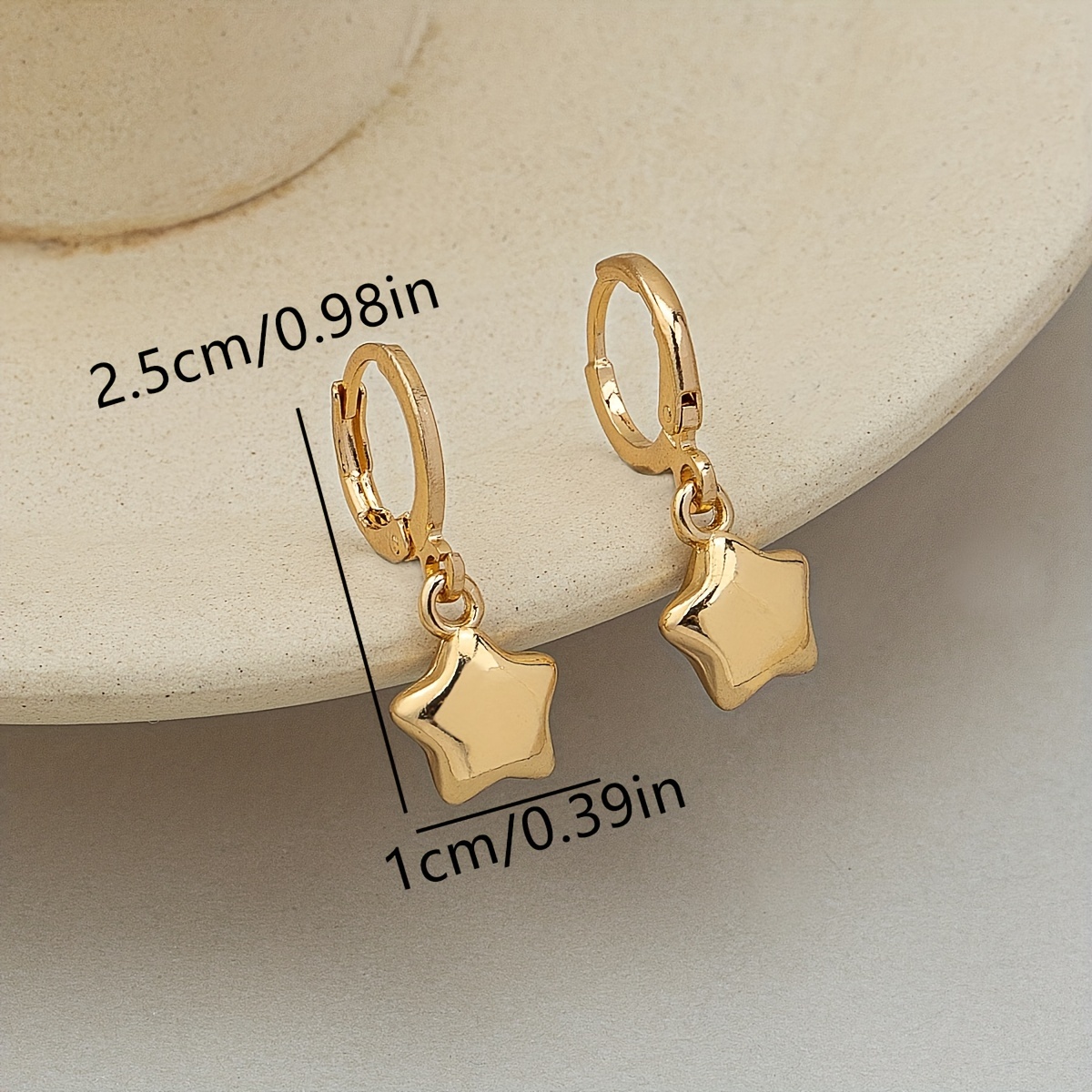 Women's Minimalist Five-Pointed Star Pendant Ear Clips